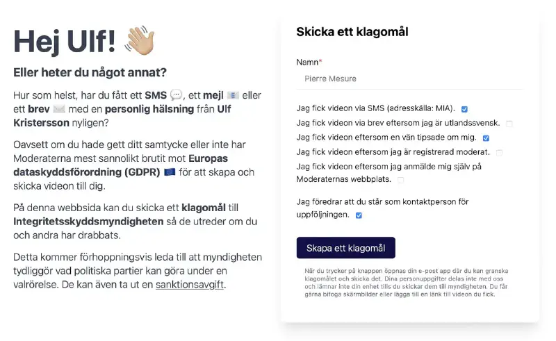Screenshot of hejulf.se