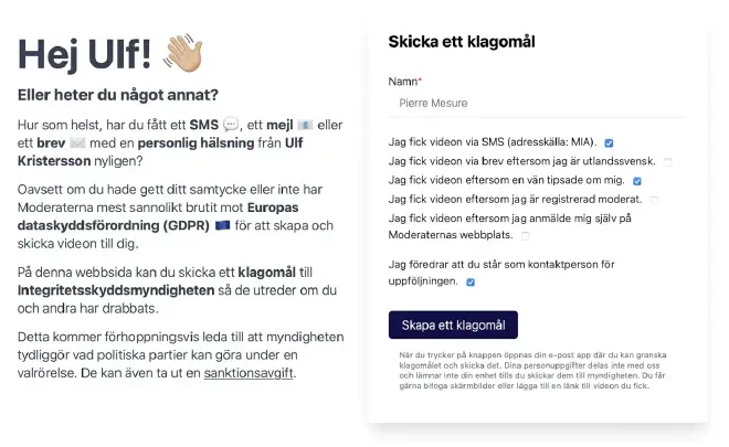Screenshot of hejulf.se